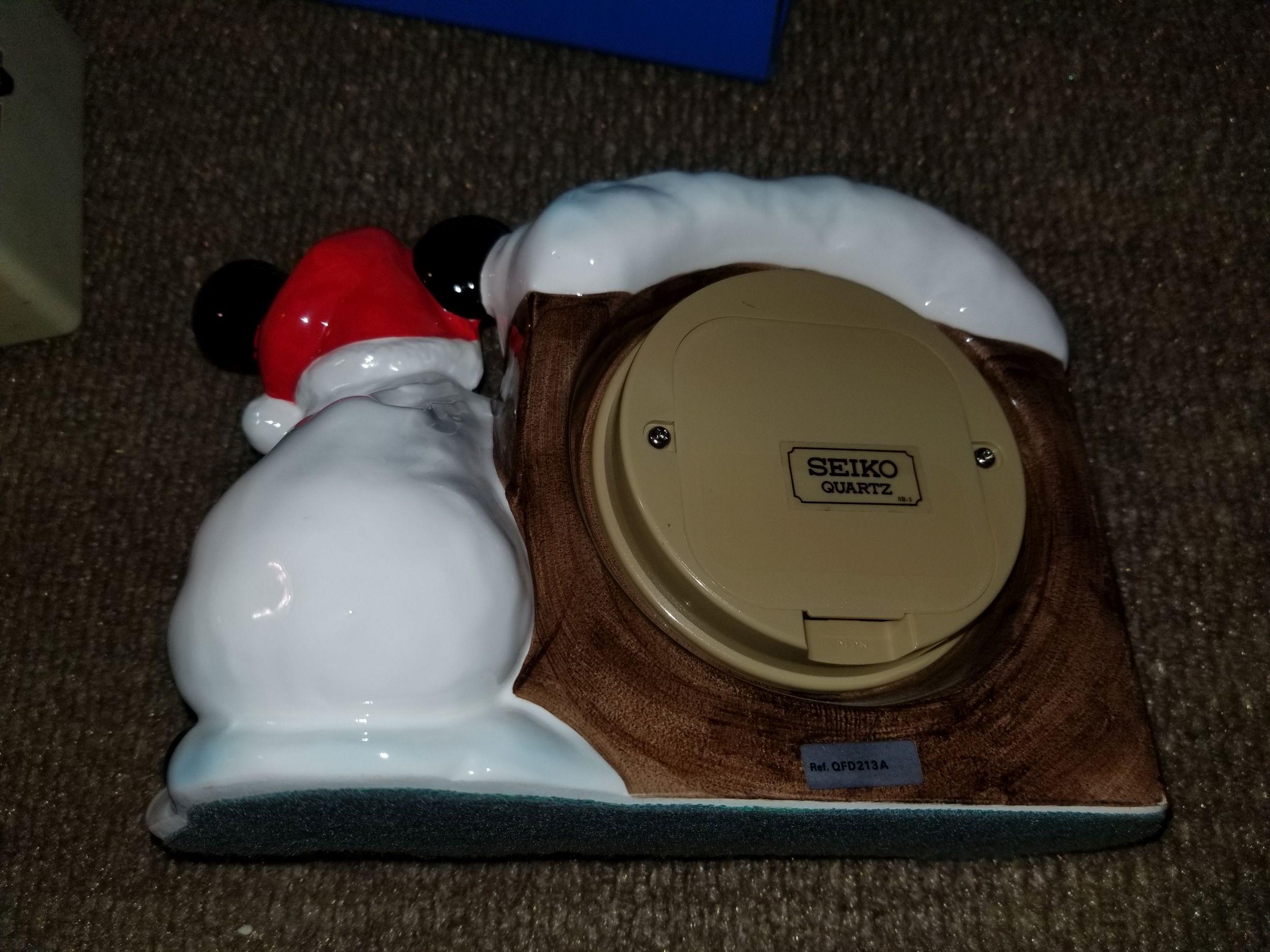 One Seiko Mickey Christmas Clock & One Bradley Mickey & Donald Clock
