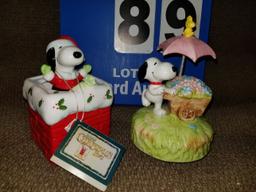 Two Snoopy Schmid collectibles