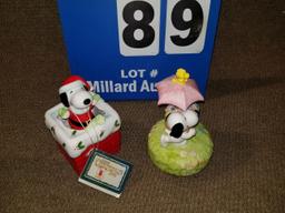 Two Snoopy Schmid collectibles