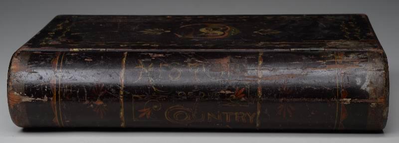 Early Decorated Wooden Book Box