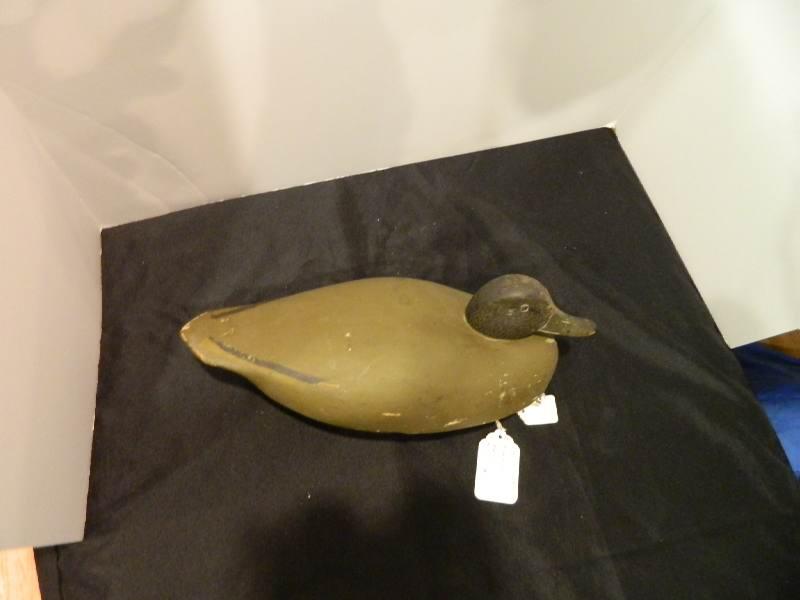 Flat Bottom Black Duck Decoy