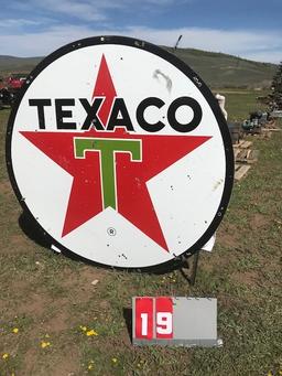 TEXACO PORCELAIN SIGN, 2 SIDED, NICE