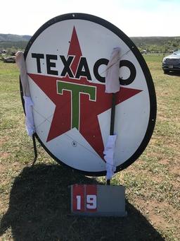 TEXACO PORCELAIN SIGN, 2 SIDED, NICE