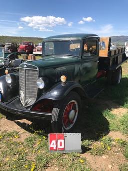 1936 INTERNATIONAL TRUCK WITH DUMP BOX, CS30-4006 00279, NO TITLE, RUNS