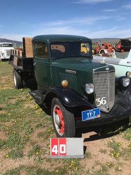 1936 INTERNATIONAL TRUCK WITH DUMP BOX, CS30-4006 00279, NO TITLE, RUNS