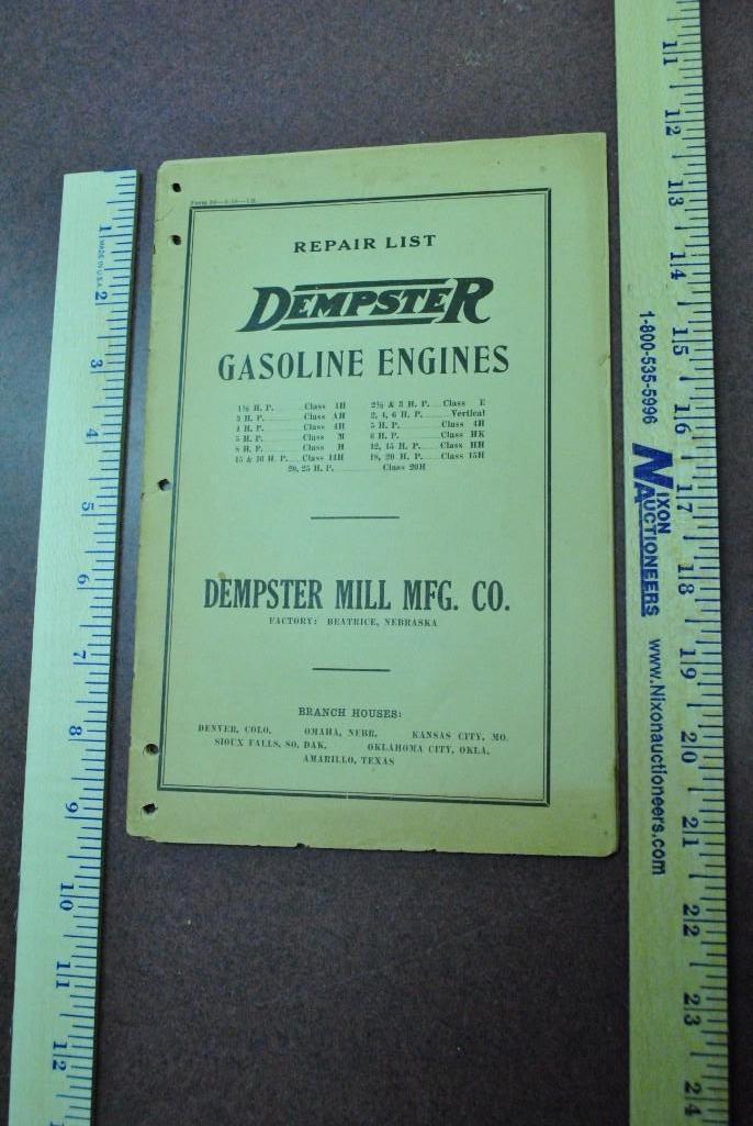 1926 Dempster Gasoline Engines