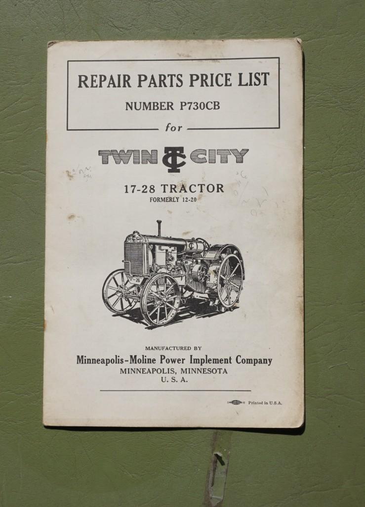 Three Parts Listing books for Twin City Tractor