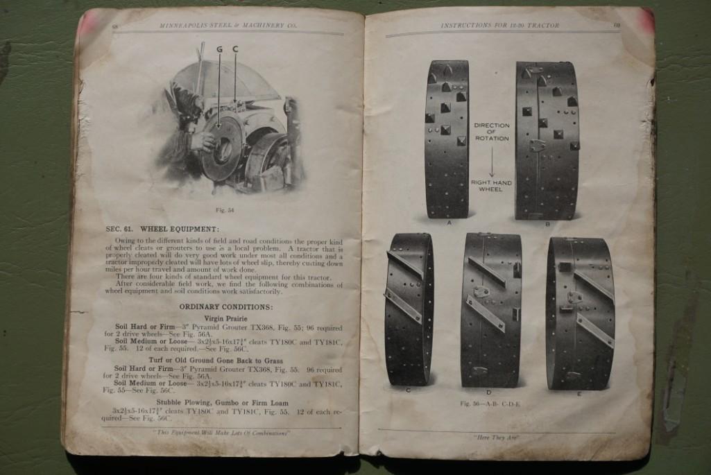 Instruction Book for 12-20 Twin City tractor.