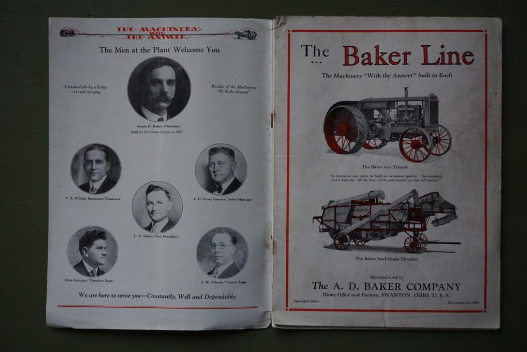 The Baker Line - Gas Engines, Steam Engines, & Grain Threshers.