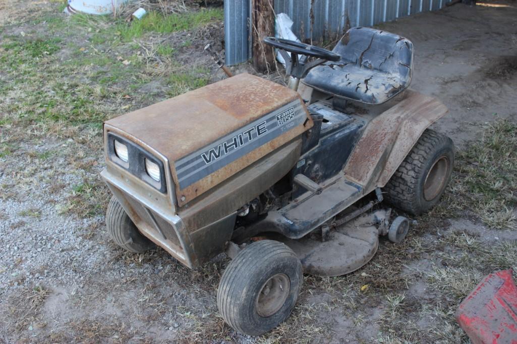 White Garden Tractor