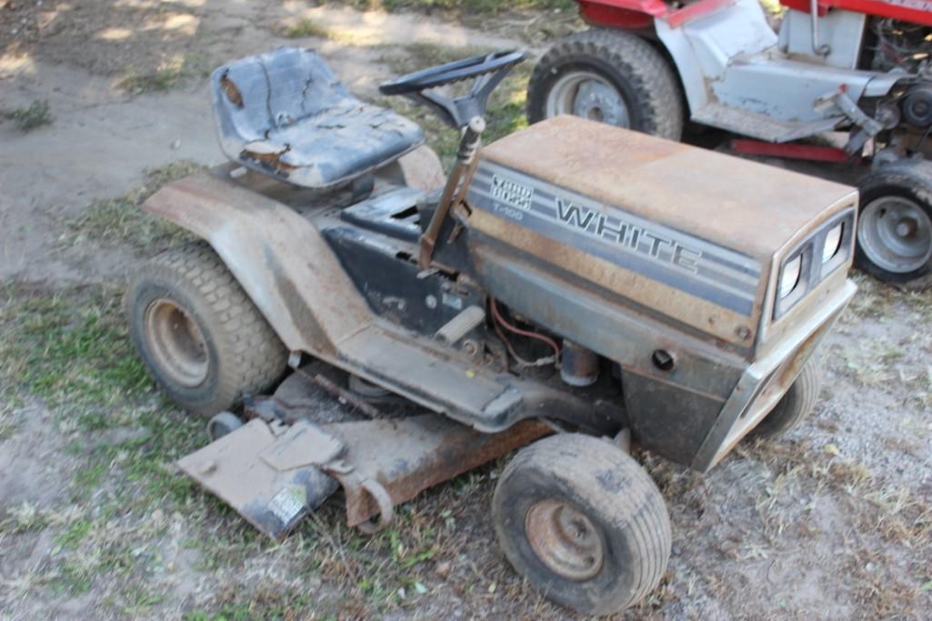 White Garden Tractor