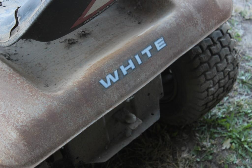 White Garden Tractor
