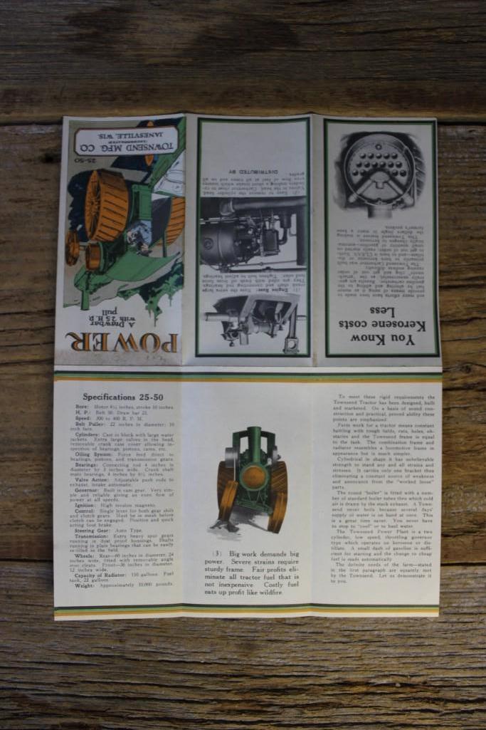 Townsend Mfg. Co. Folded Brochure