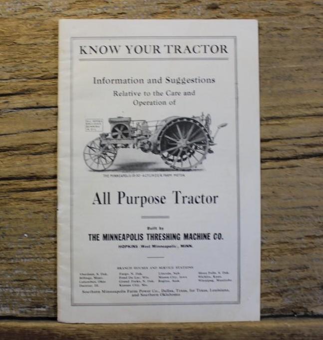 Know Your Tractor - The Minneapolis Threshing Machine Co.