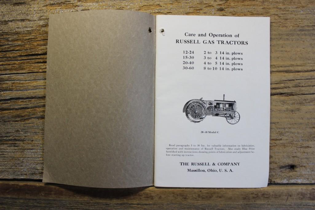 Care and Operation Of Russell Tractors