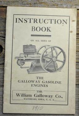 Instruction Book On All Sizes The Galloway Gasoline Engines