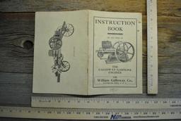 Instruction Book On All Sizes The Galloway Gasoline Engines
