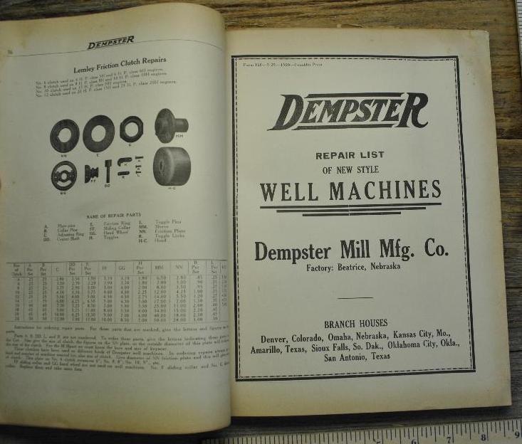 Dempster Repairs binder - 1931