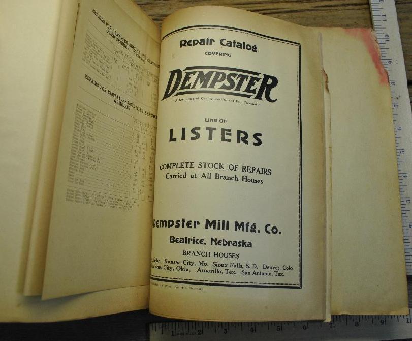 Dempster Repairs binder - 1931