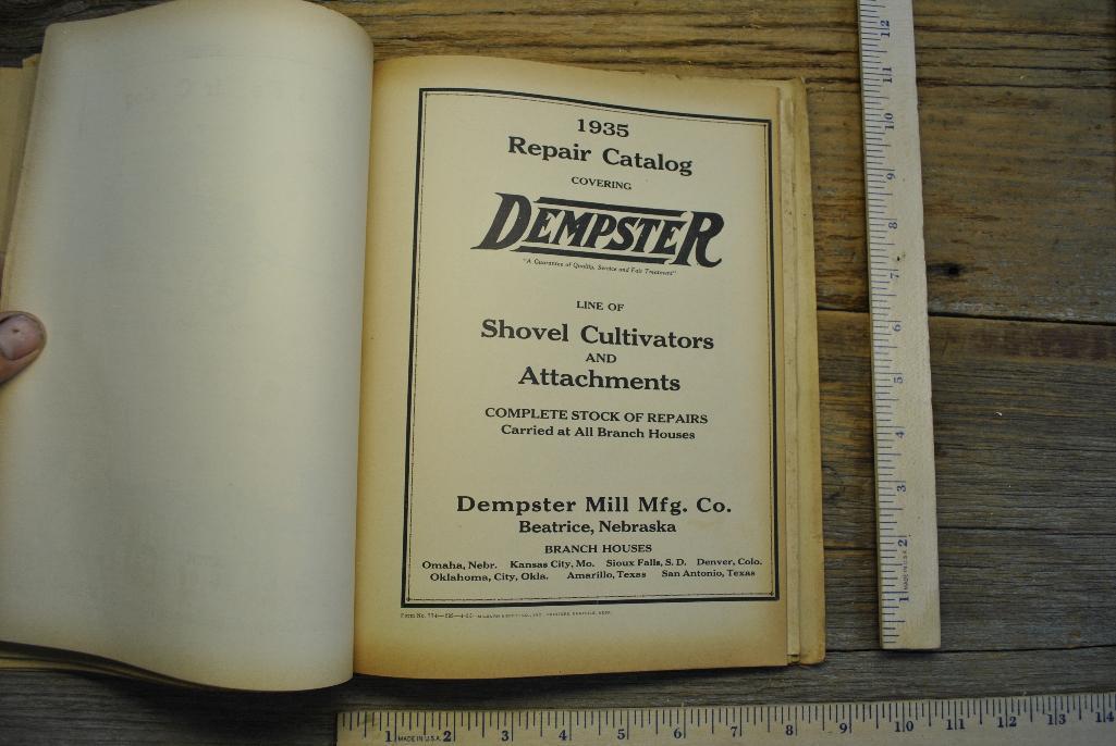 Dempster repairs - binder - 1937