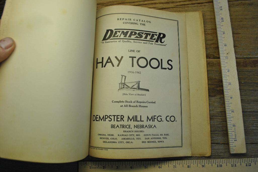 Dempster repairs - binder - 1937