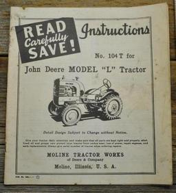 John Deere "L" Instructions