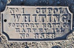 Whiting Cast Sign