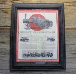 Framed Original Case Steam Engine Flyer