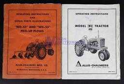 Operating Instructions for Allis-Chalmers WD45 and WD-52 & WD-53 Pick-Up Plows