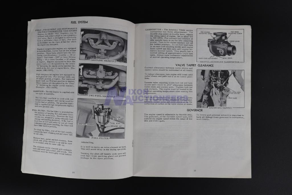 Operating Instructions for Allis-Chalmers WD45 and WD-52 & WD-53 Pick-Up Plows