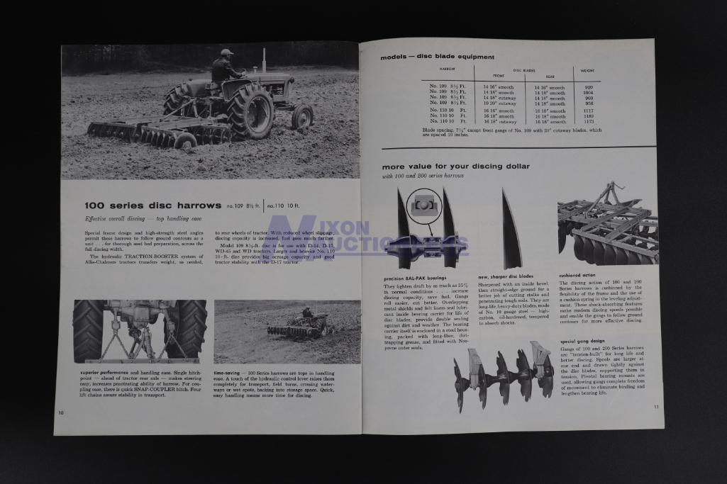 Ten Assorted Allis-Chalmers Implement Brochures