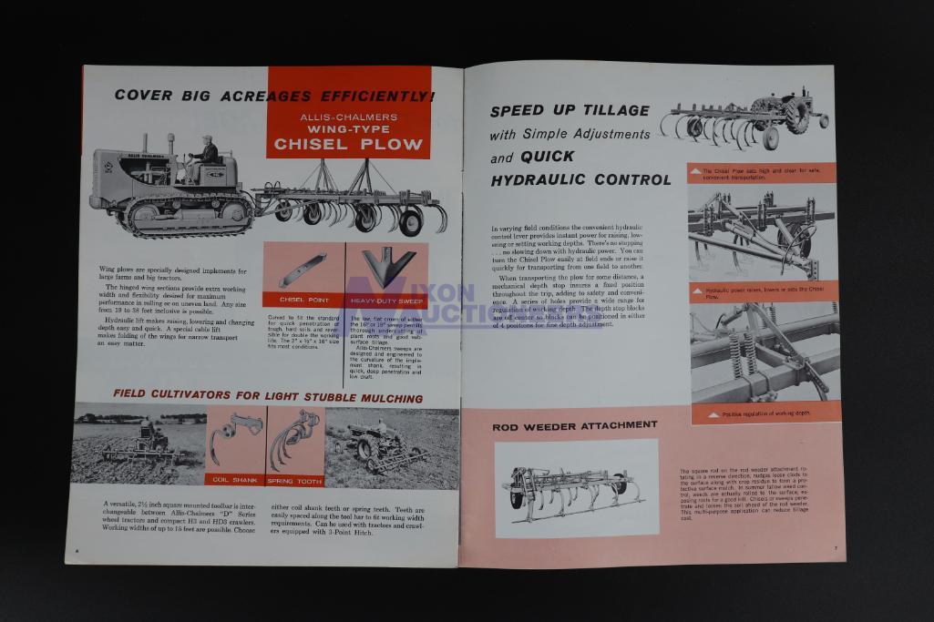 Ten Assorted Allis-Chalmers Implement Brochures