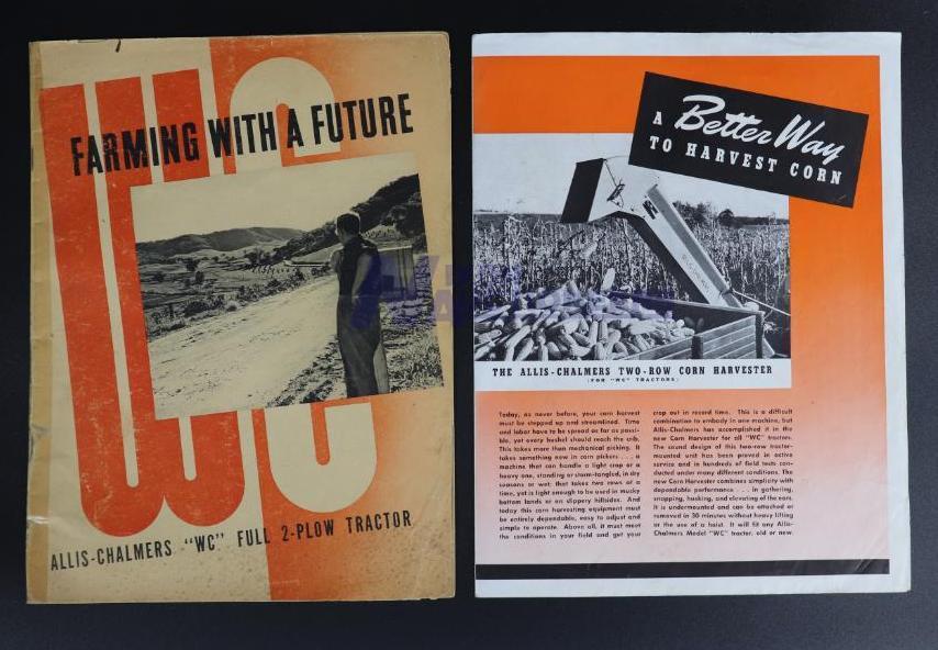 Farming With A Future with Allis-Chalmers WC Full 2-Plow Tractor & Two-Row Corn Harvester Brochure