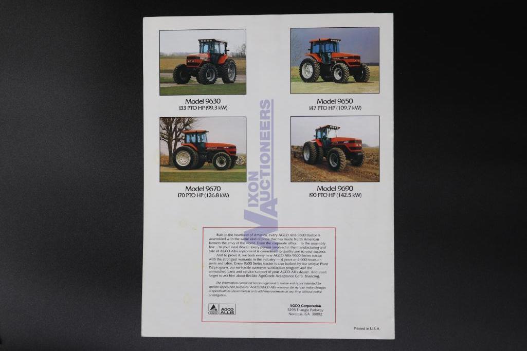 AGCO Allis 9400 and 9600 Series Tractor Dealership Brochures