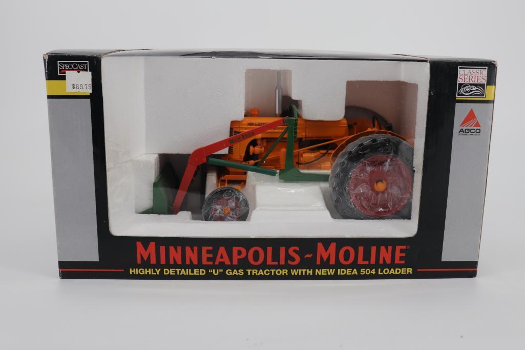 1/16 Spec Cast Minneapolis-Moline Highly Detailed U Gas Tractor with New Idea 504 Loader