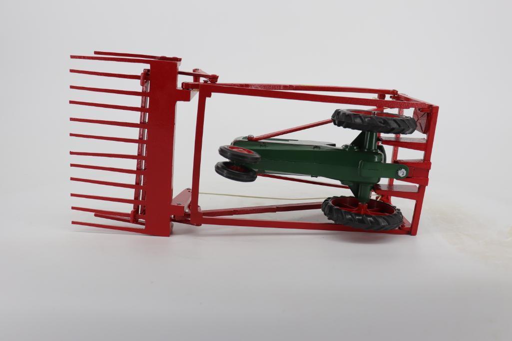 1/16 Oliver Row-Crop Tractor with Mounted Farmhand Hay Loader