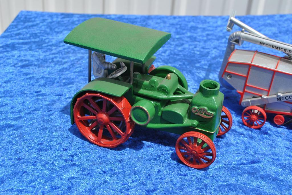 Rumely Oil Pull Diecast Tractor & McCormick-Deering Threshing Machine