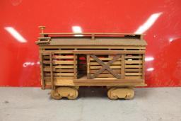 Hand Carved Wood Train & Rolling Stock