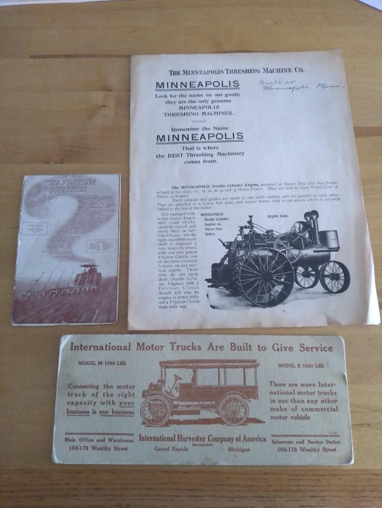 Rumely and Minneapolis Literature