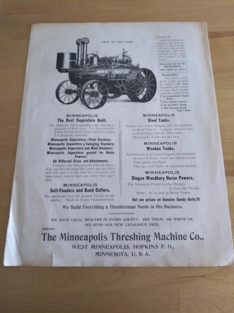 Rumely and Minneapolis Literature