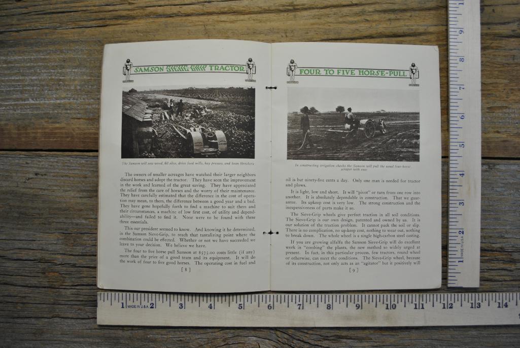 Rare 1915 Sampson Sieve Grip Tractor Co Stockton Cal. Catalog