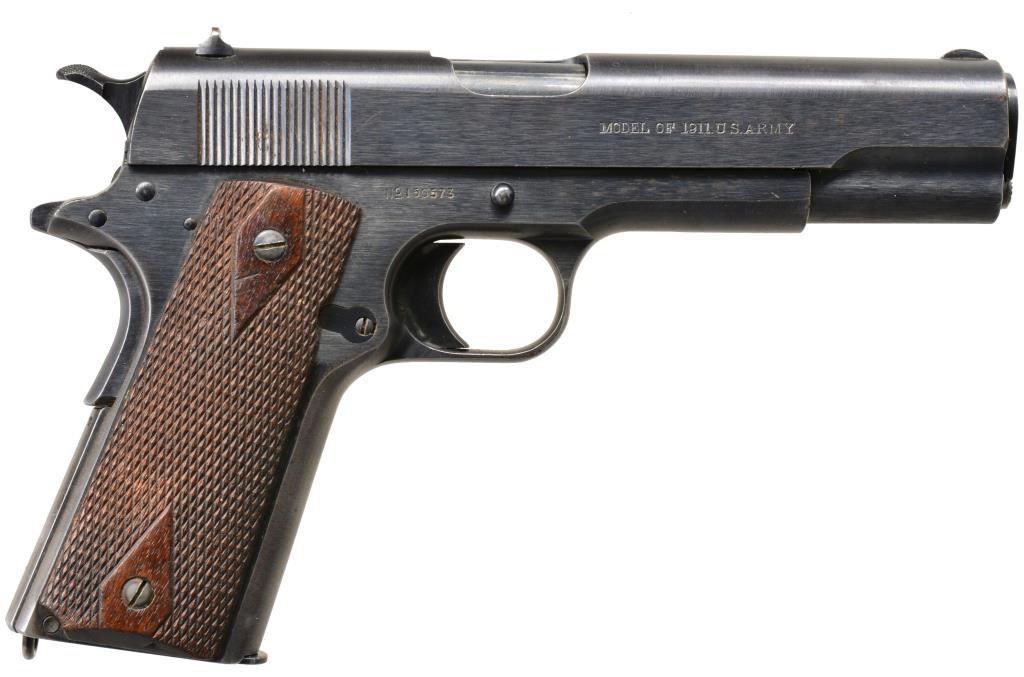 COLT MODEL 1911 SEMI AUTO PISTOL & SEDGLEY 22/45