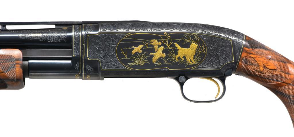 EXQUISITE GOLD INLAID & SIGNED ANGELO BEE ENGRAVED