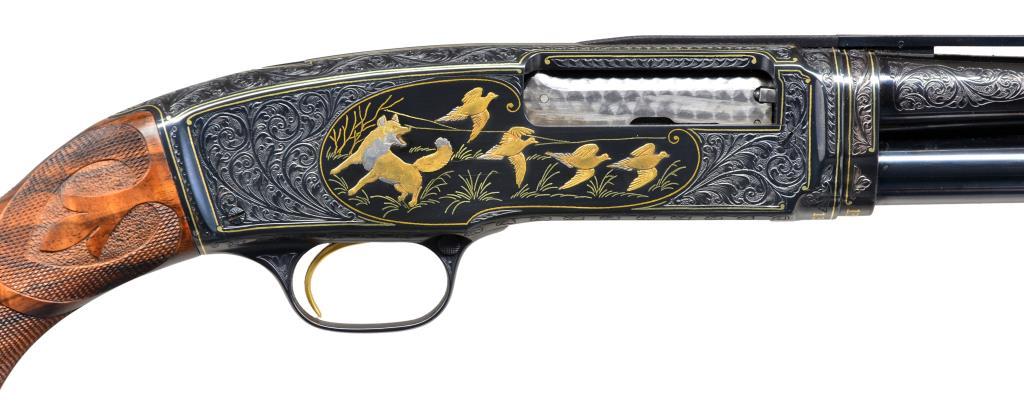 EXQUISITE GOLD INLAID & SIGNED ANGELO BEE ENGRAVED