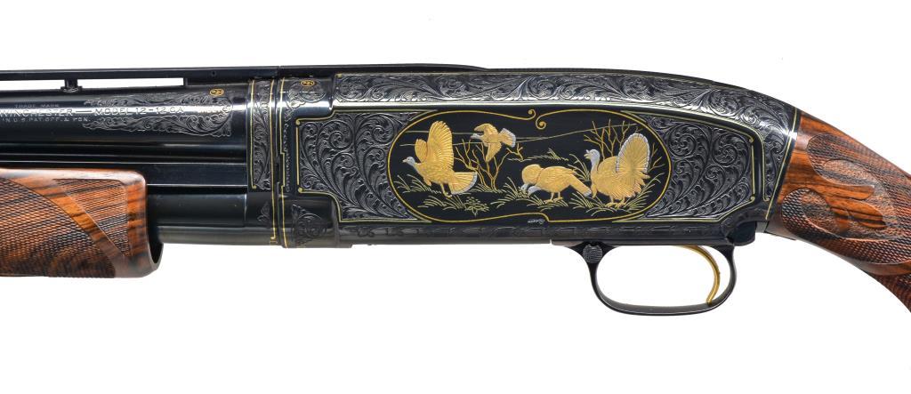 EXQUISITE GOLD INLAID & SIGNED ANGELO BEE ENGRAVED