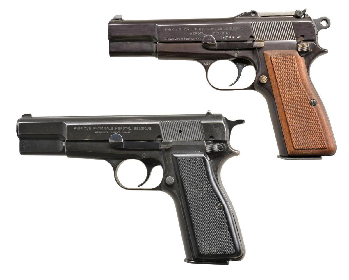 2 FN HI POWER SEMI AUTO PISTOLS.