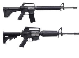 2 AR-15 TYPE SEMI AUTO RIFLES.