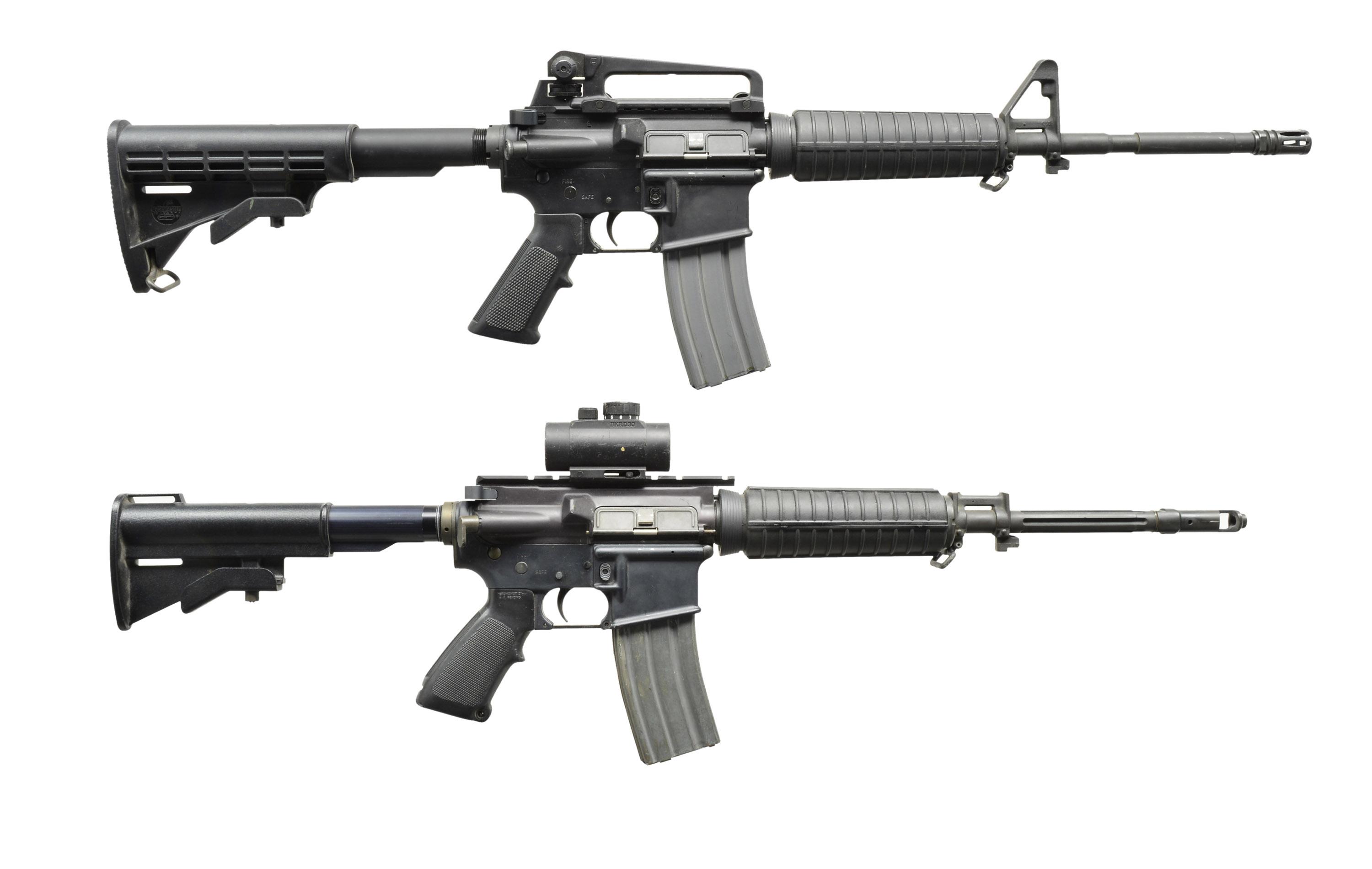 2 BUSHMASTER XM15-E2S SEMI AUTO RIFLES.