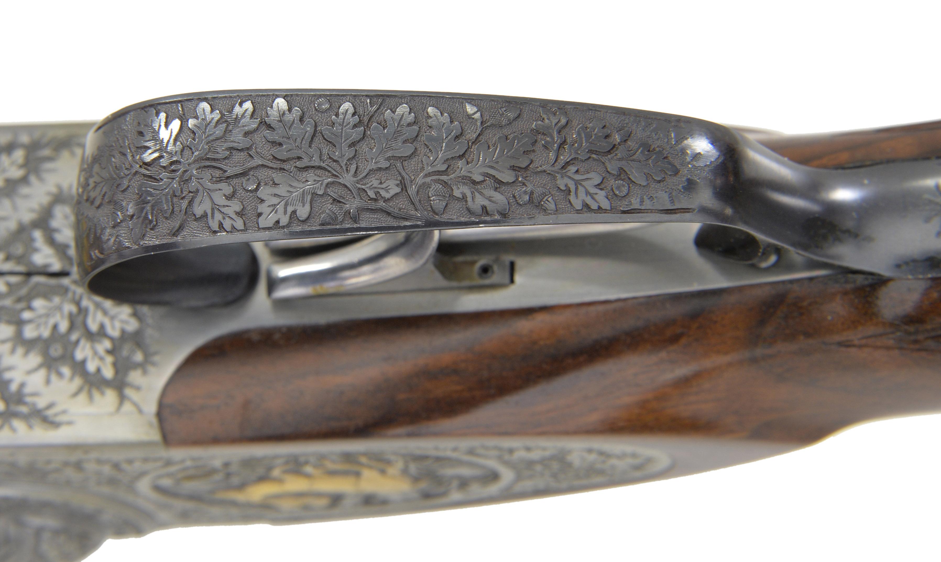 MERKEL 160E SIDELOCK IWA SHOW DOUBLE RIFLE.