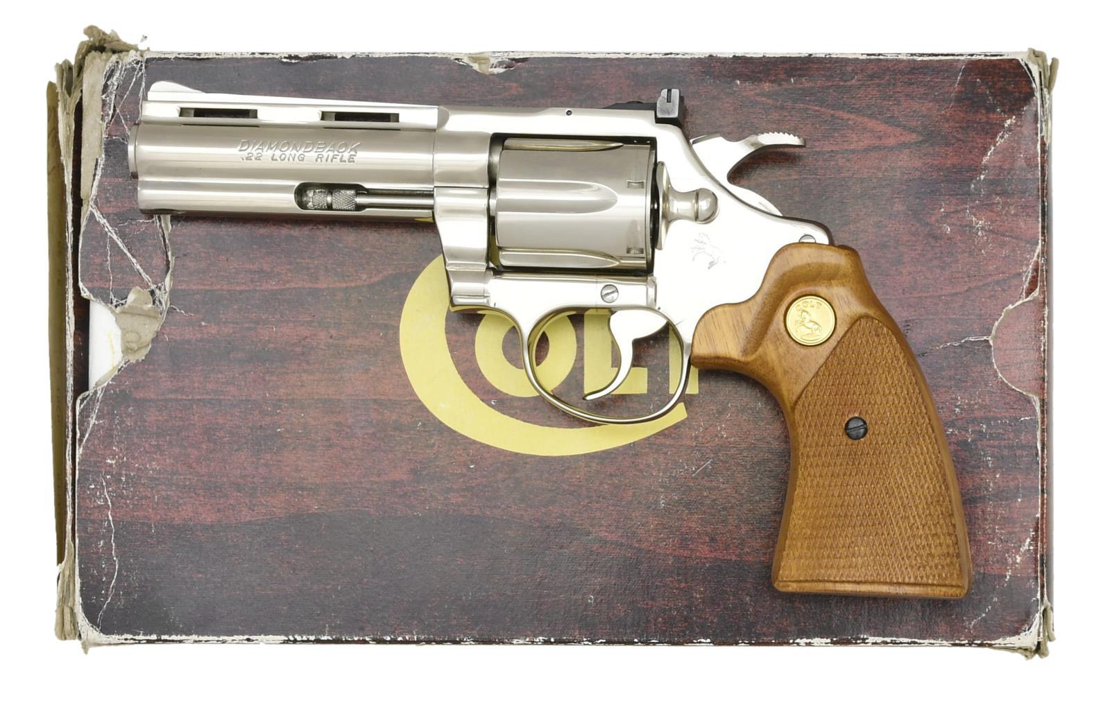 COLT DIAMONDBACK NICKEL FINISHED DA REVOLVER.